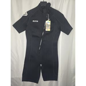 ZCCO Shorty Wetsuits 3mm Neoprene Front Zipper Diving Suit for Diving Size Med